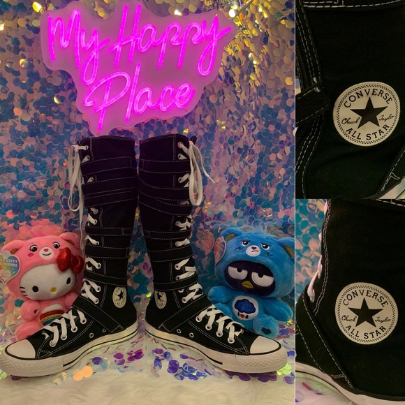 All Star Chuck Taylor Converse Knee High buckle sneakers. - Picture 11 of 17